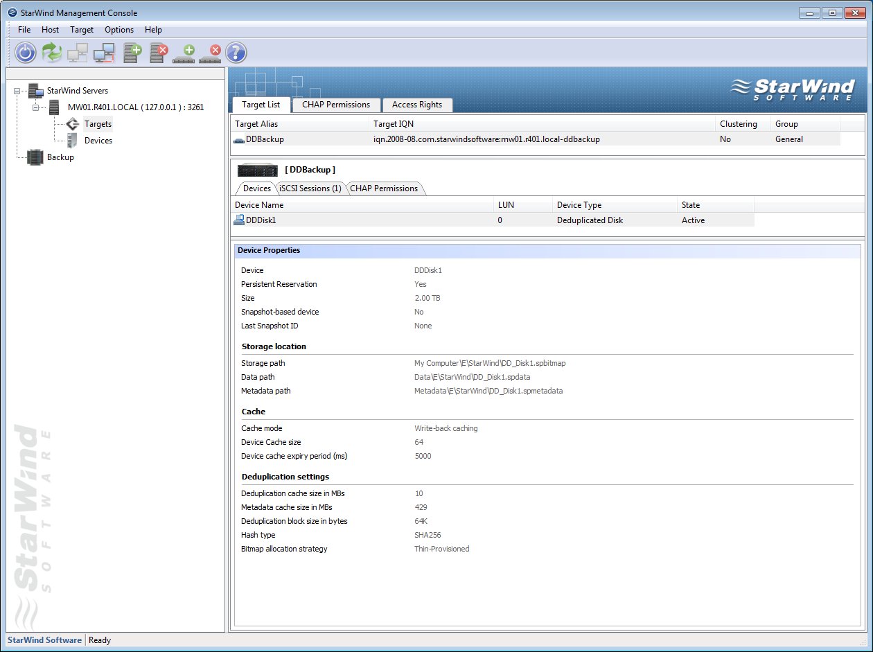 screenshot showing deduplicated device config