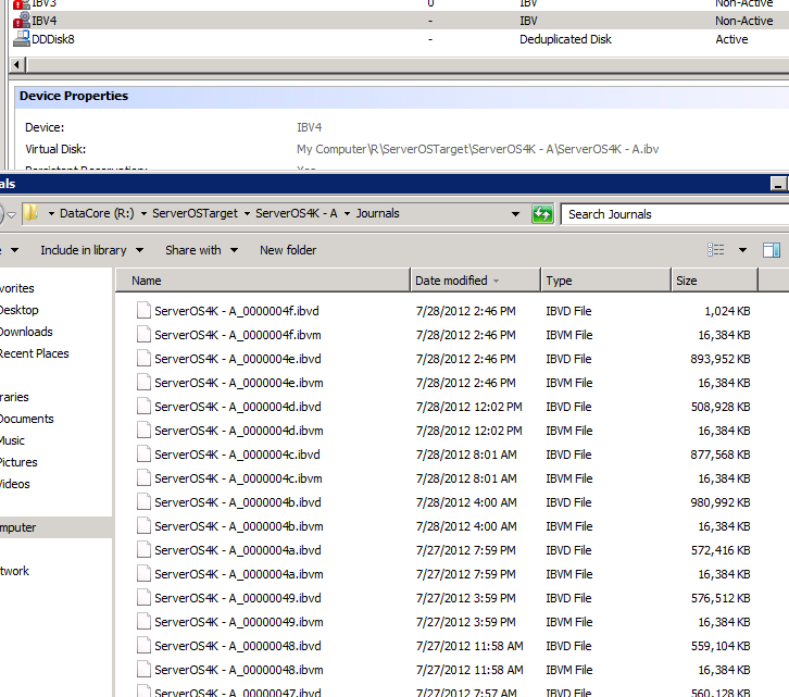Journal files of IBV4
