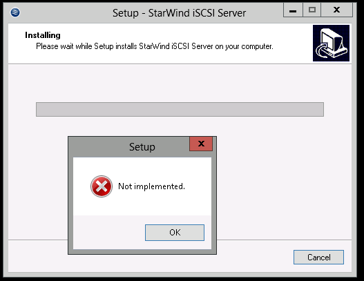 Error installing on windows 2012